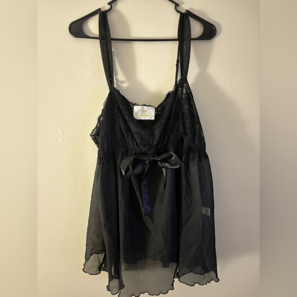 Vintage lace night gown/ slip dress